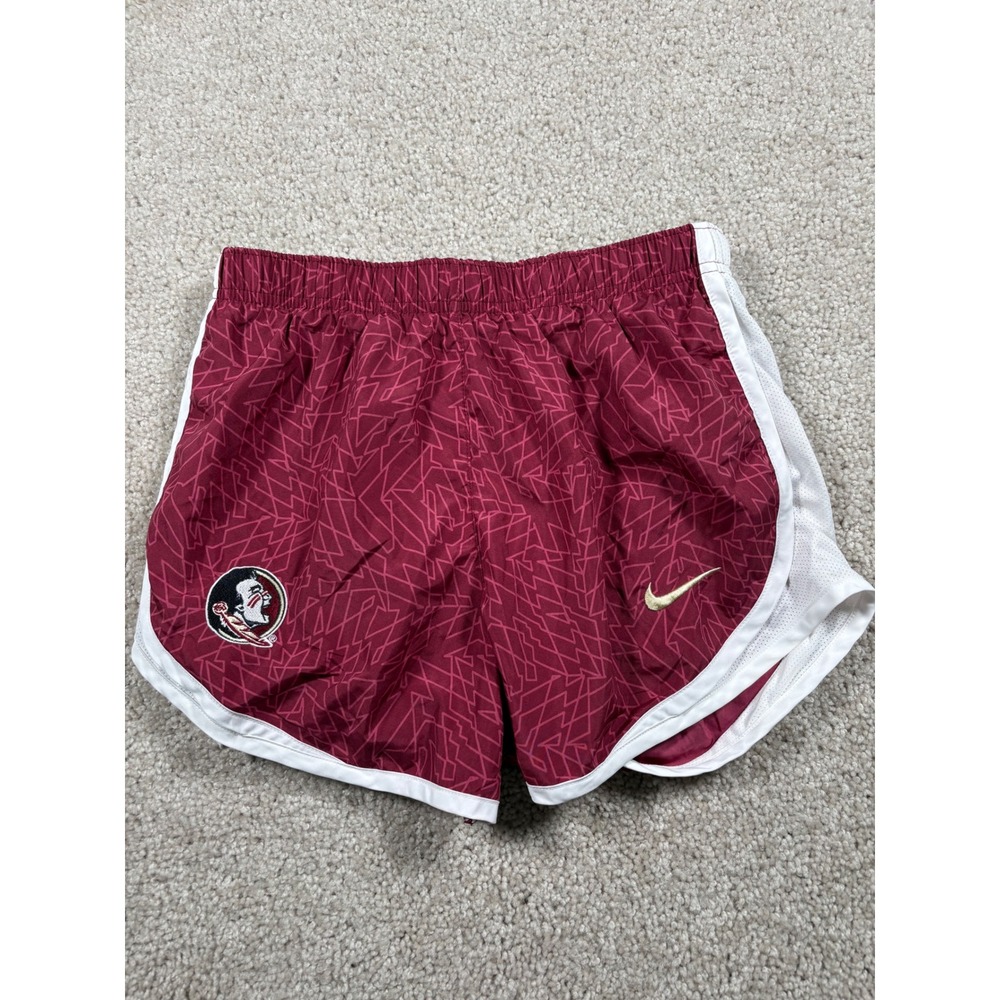Nike Florida State Seminoles FSU Dri-FIT Tempo Shorts Garnet White Small 4398